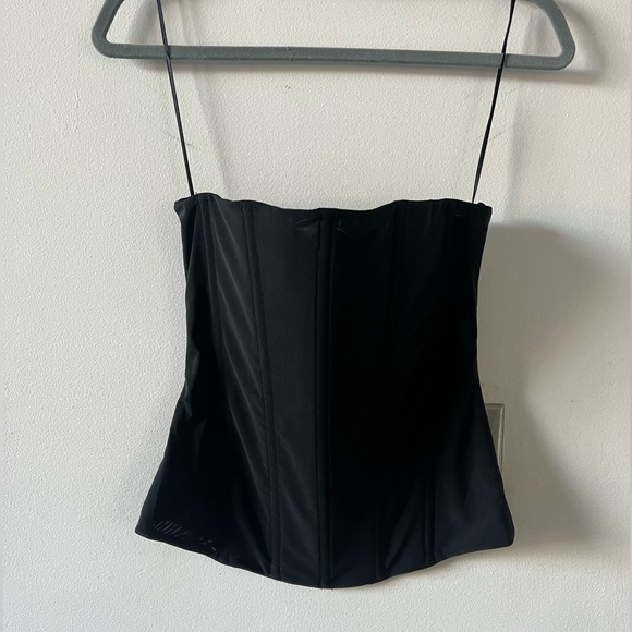BRAND NEW White Fox Black Corset Top - Picture 1 of 4